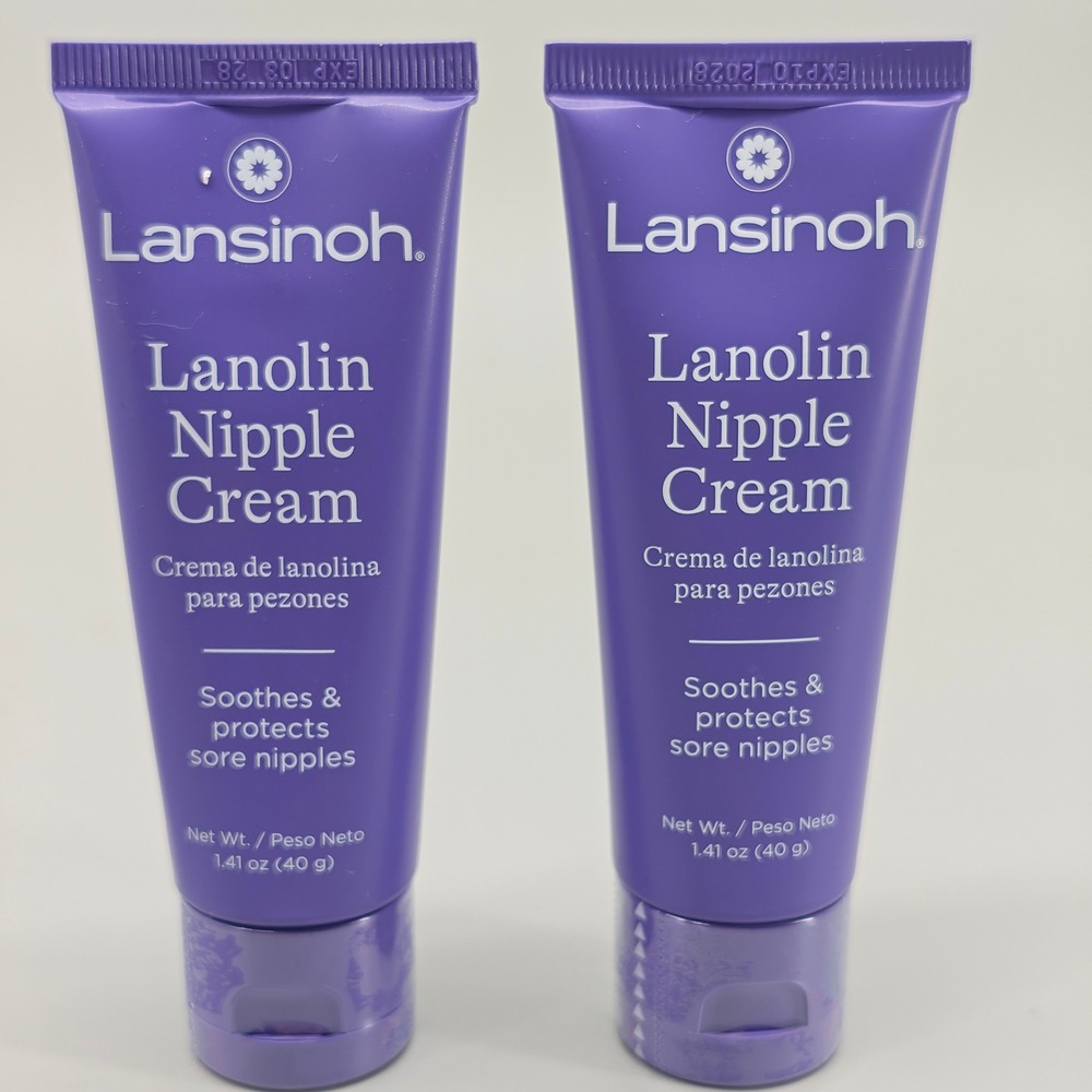 Lansinoh Lanolin Nipple Cream 1.41oz 40g 2-Pack Breastfeeding Soothing Relief